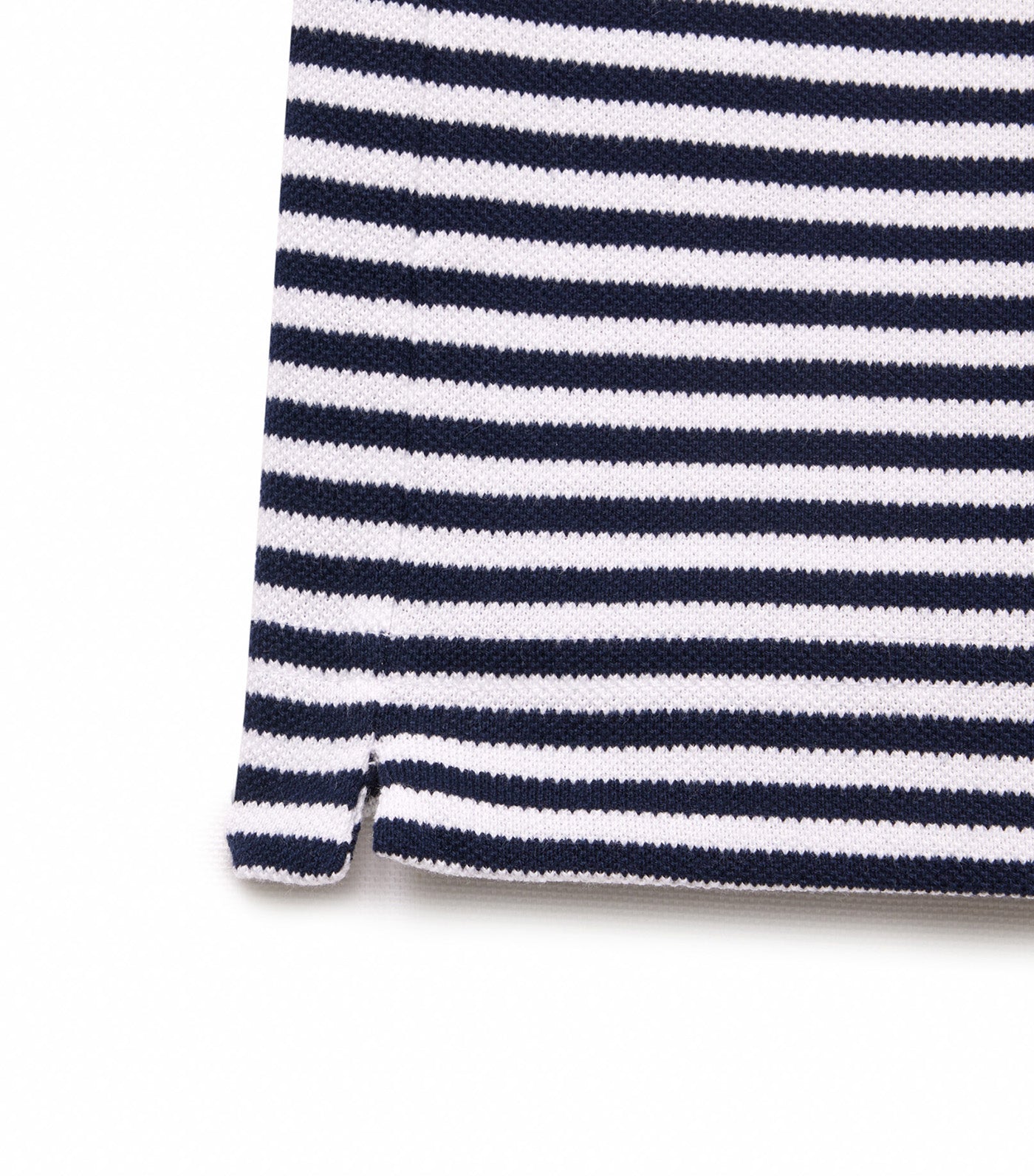 Classic Fit L.12.12 Striped Petit Piqué Polo Shirt White/Overview