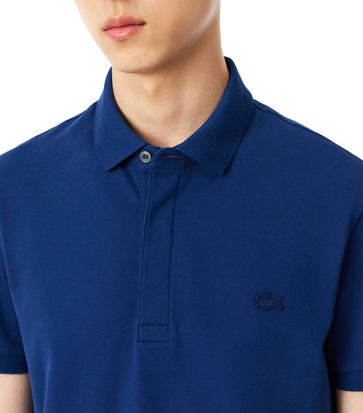 Smart Paris Stretch Cotton Piqué Polo Shirt Methylene