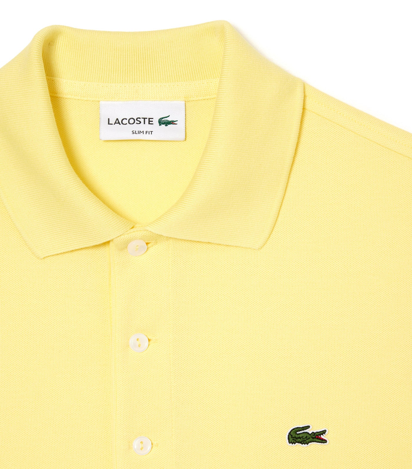 Lacoste Slim Fit Stretch Piqué Polo Shirt Yellow