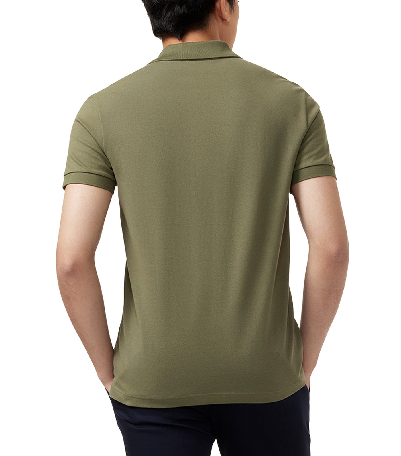 Slim Fit Stretch Piqué Polo Shirt Olive