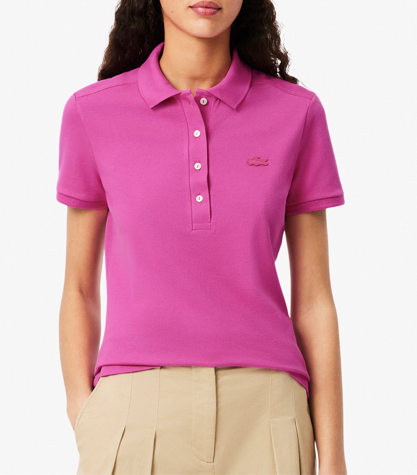 L.12.D Slim Fit Stretch Mini Piqué Polo Shirt