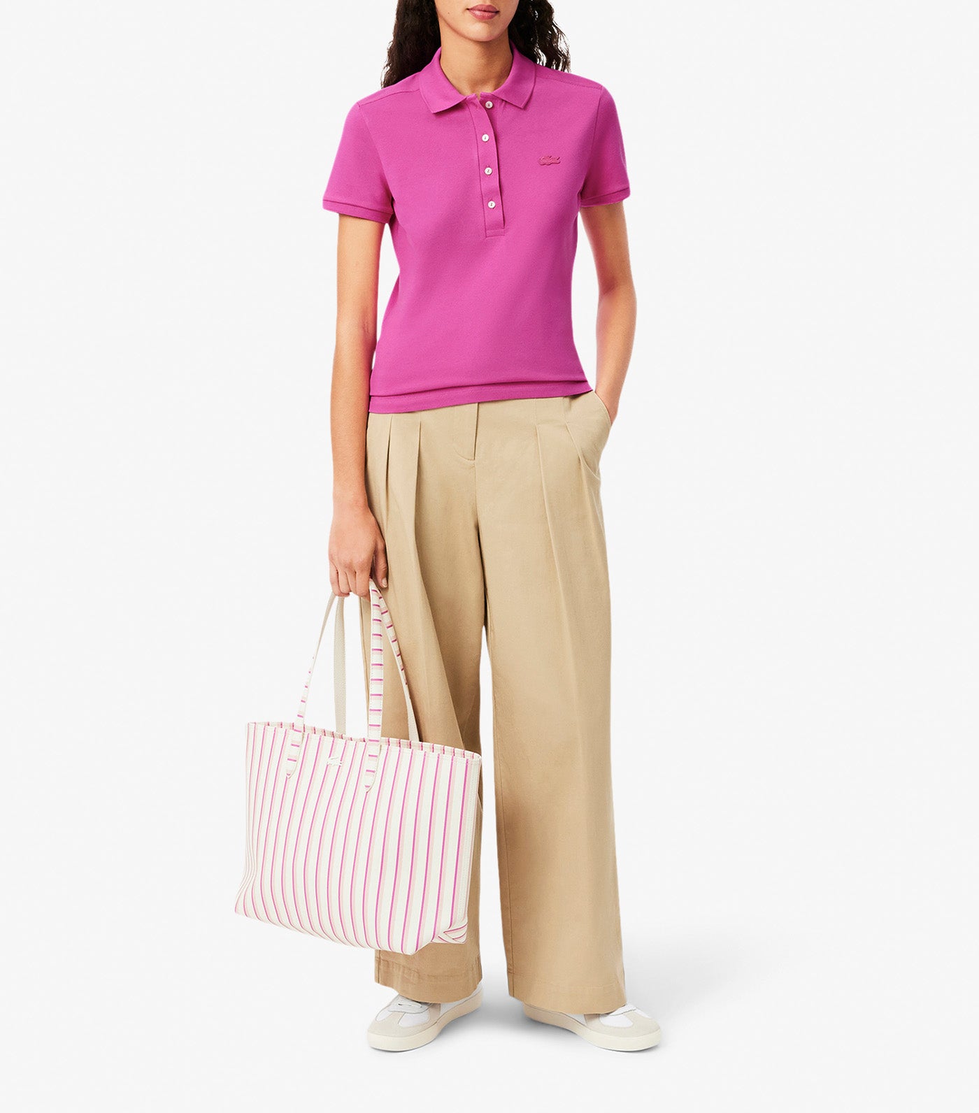 L.12.D Slim Fit Stretch Mini Piqué Polo Shirt