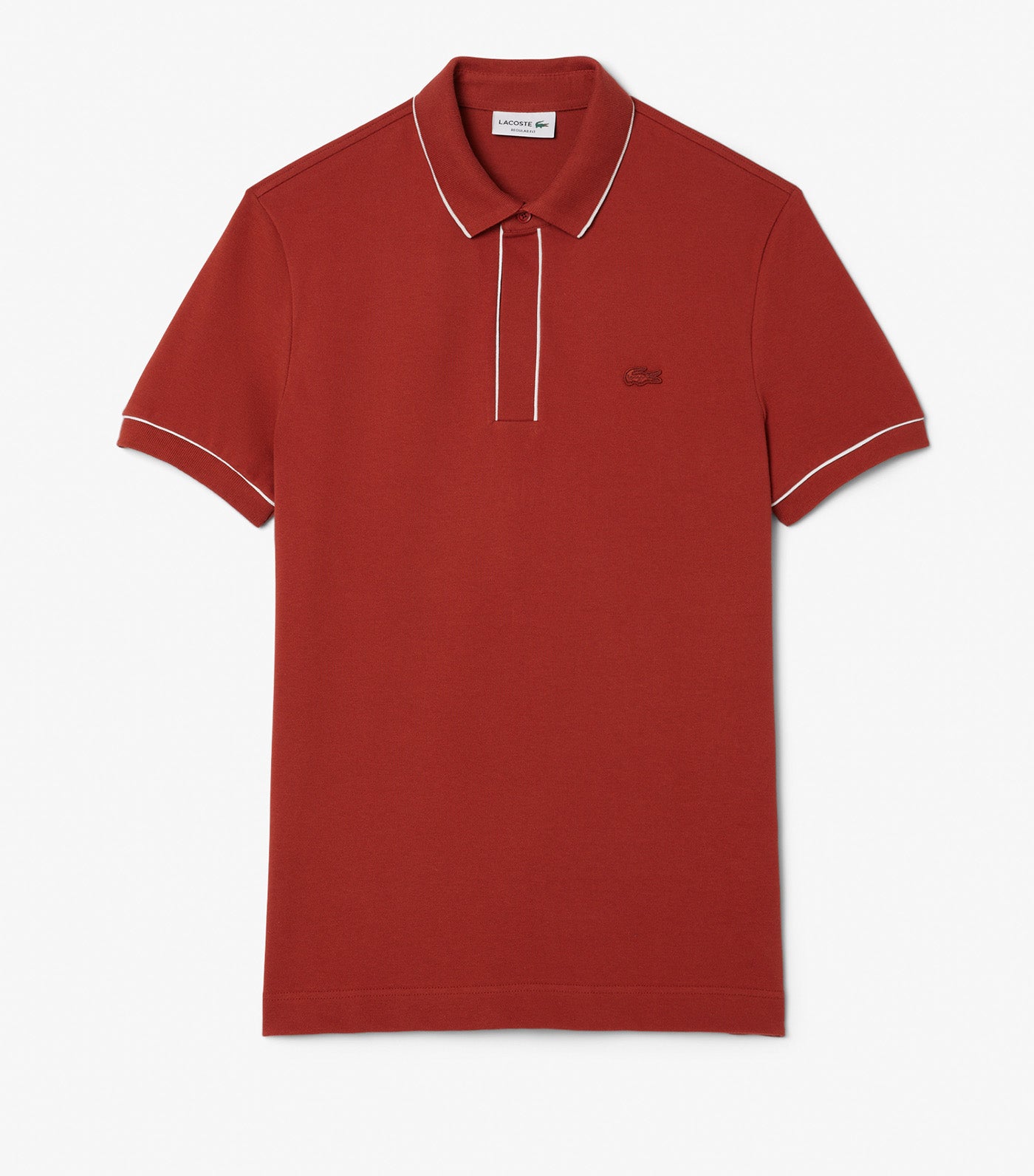 Regular Fit Paris Stretch Piqué Polo Shirt Copper Red