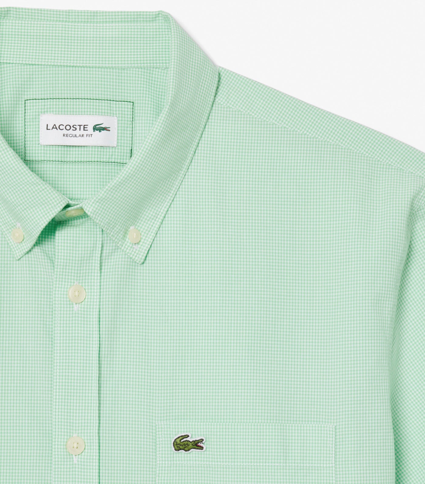 Short Sleeved Regular Fit Gingham Shirt White/Liamone