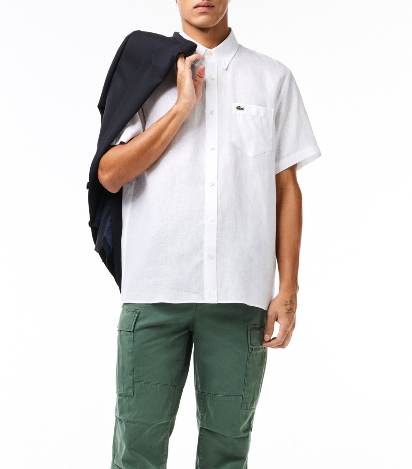Short-Sleeved Linen Shirt