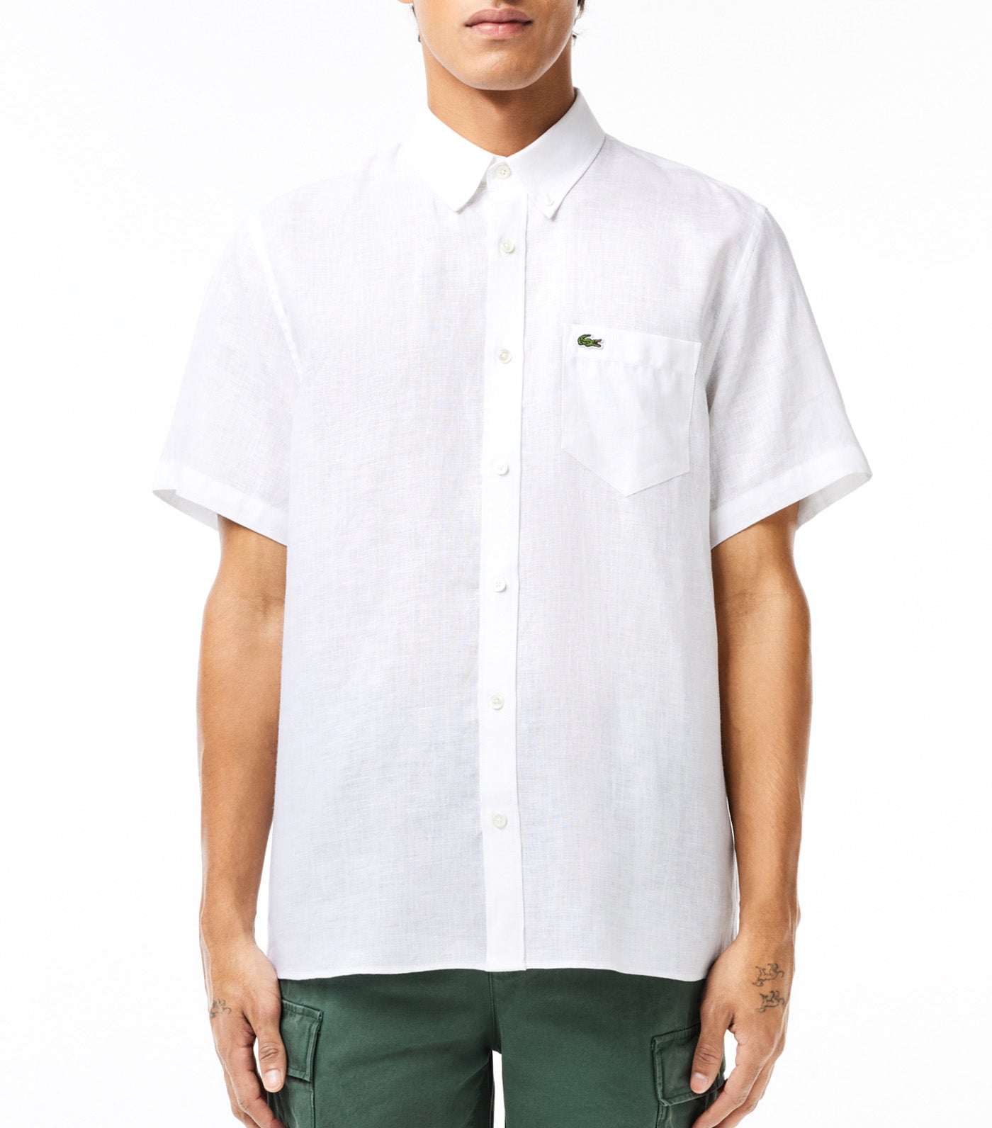 Short-Sleeved Linen Shirt