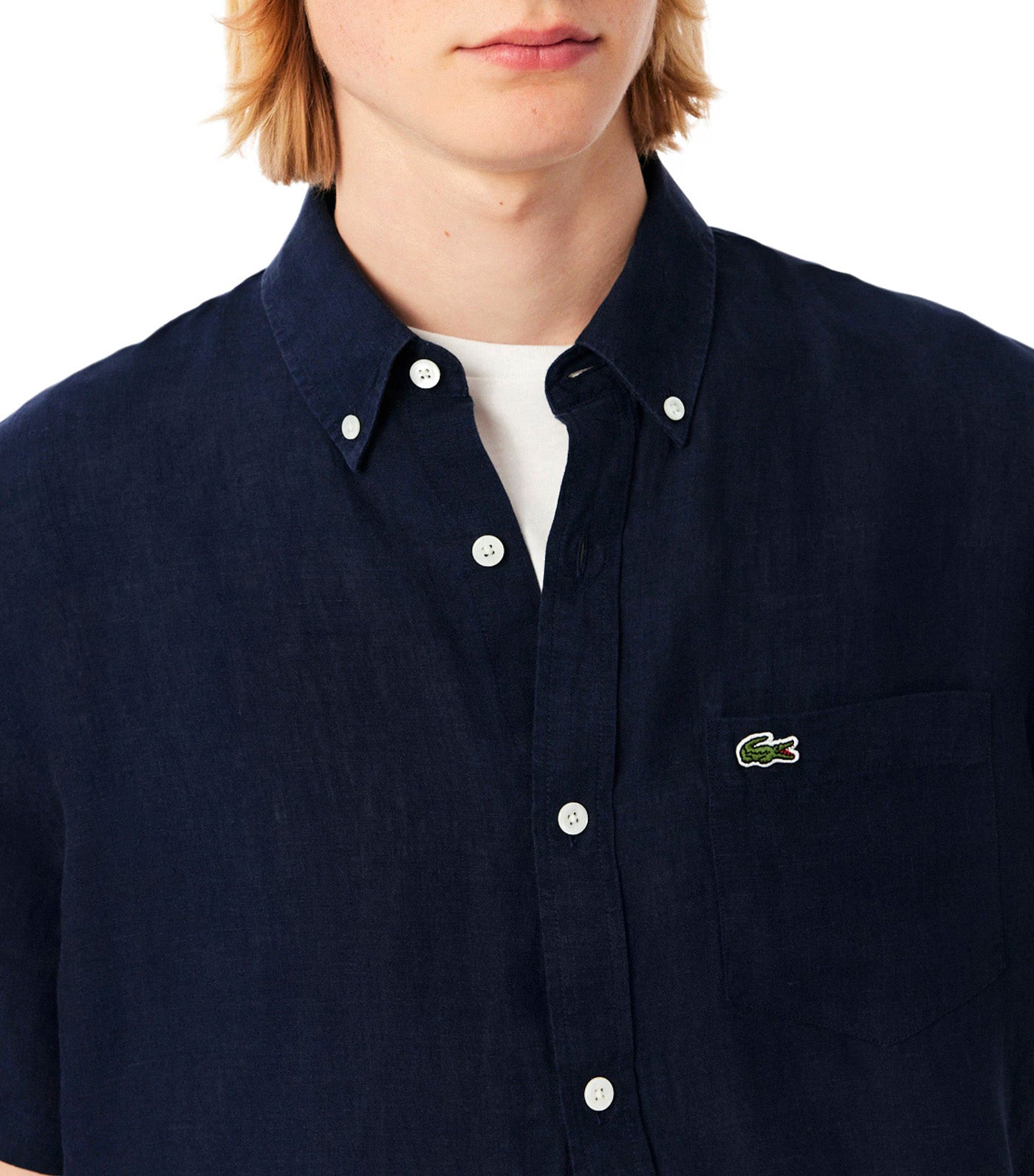 Short-Sleeved Linen Shirt