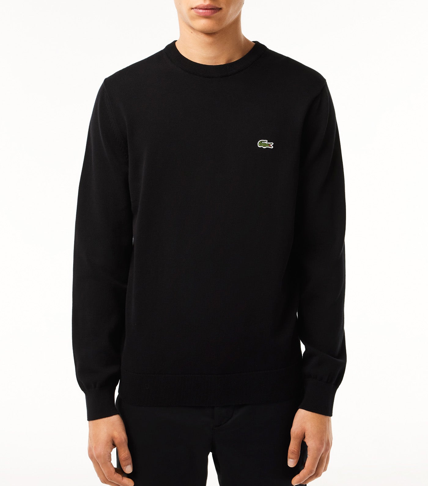 Monochrome Crew Neck Cotton Sweater