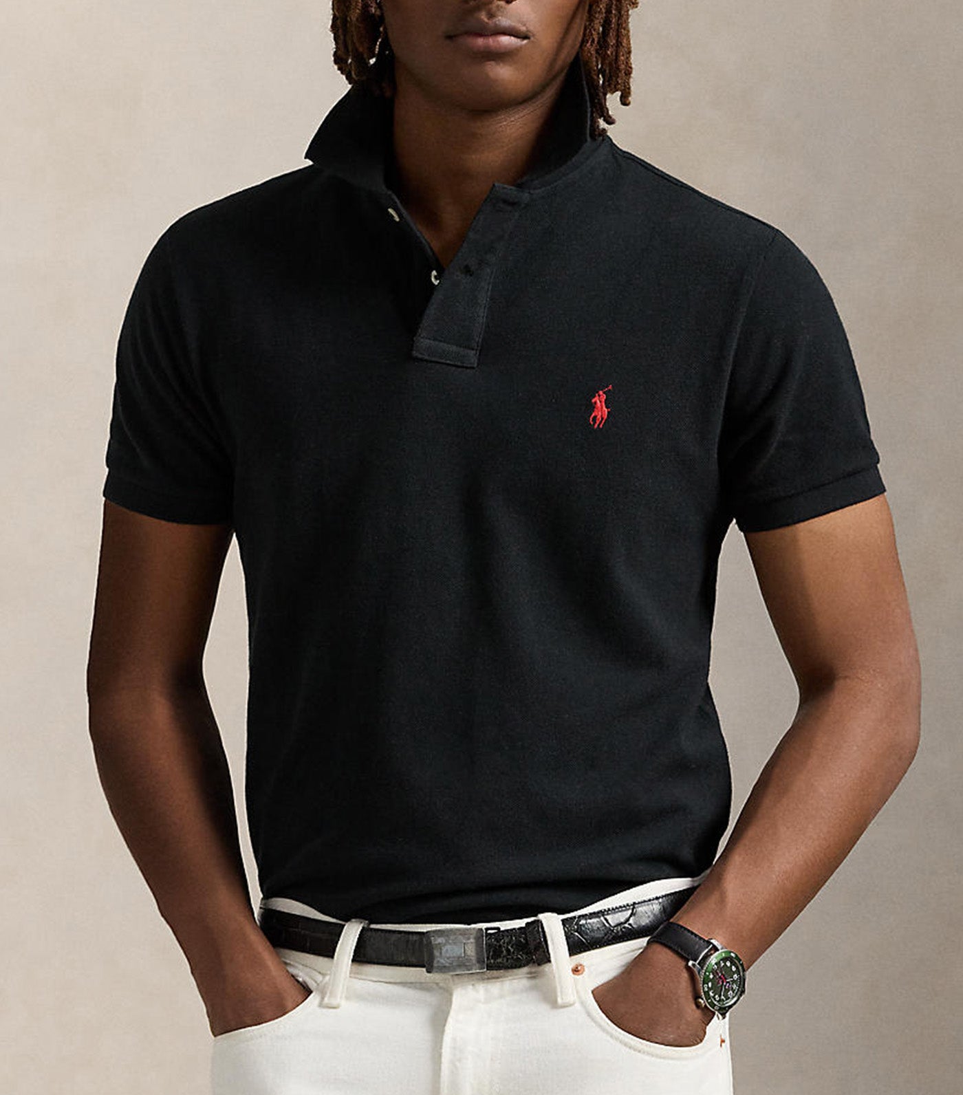Polo Ralph Lauren The Iconic Mesh Polo Shirt Black