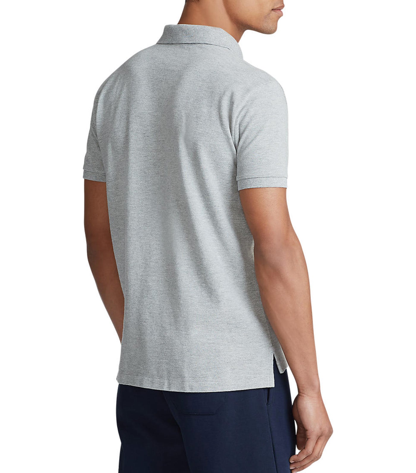 Men's Custom Slim Fit Mesh Polo Shirt Andover Heather