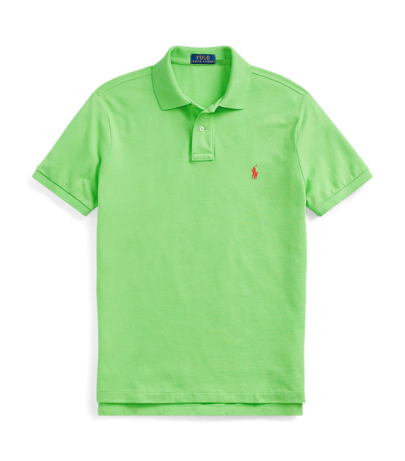 Men's Custom Slim Fit Mesh Polo Shirt Kiwi Lime