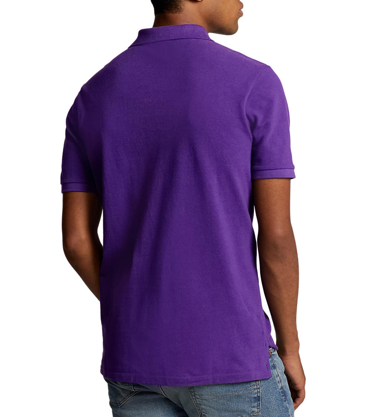 Men's Custom Slim Fit Mesh Polo Shirt Chalet Purple