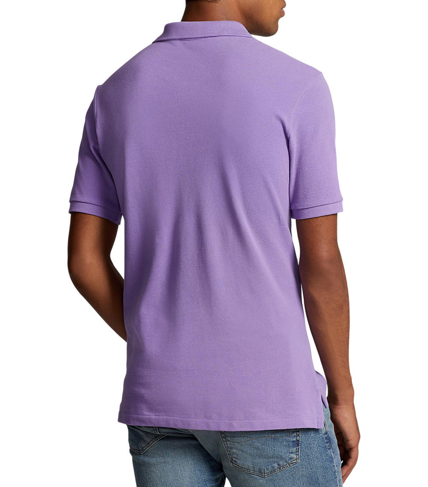 Men's Custom Slim Fit Mesh Polo Shirt Cactus Purple