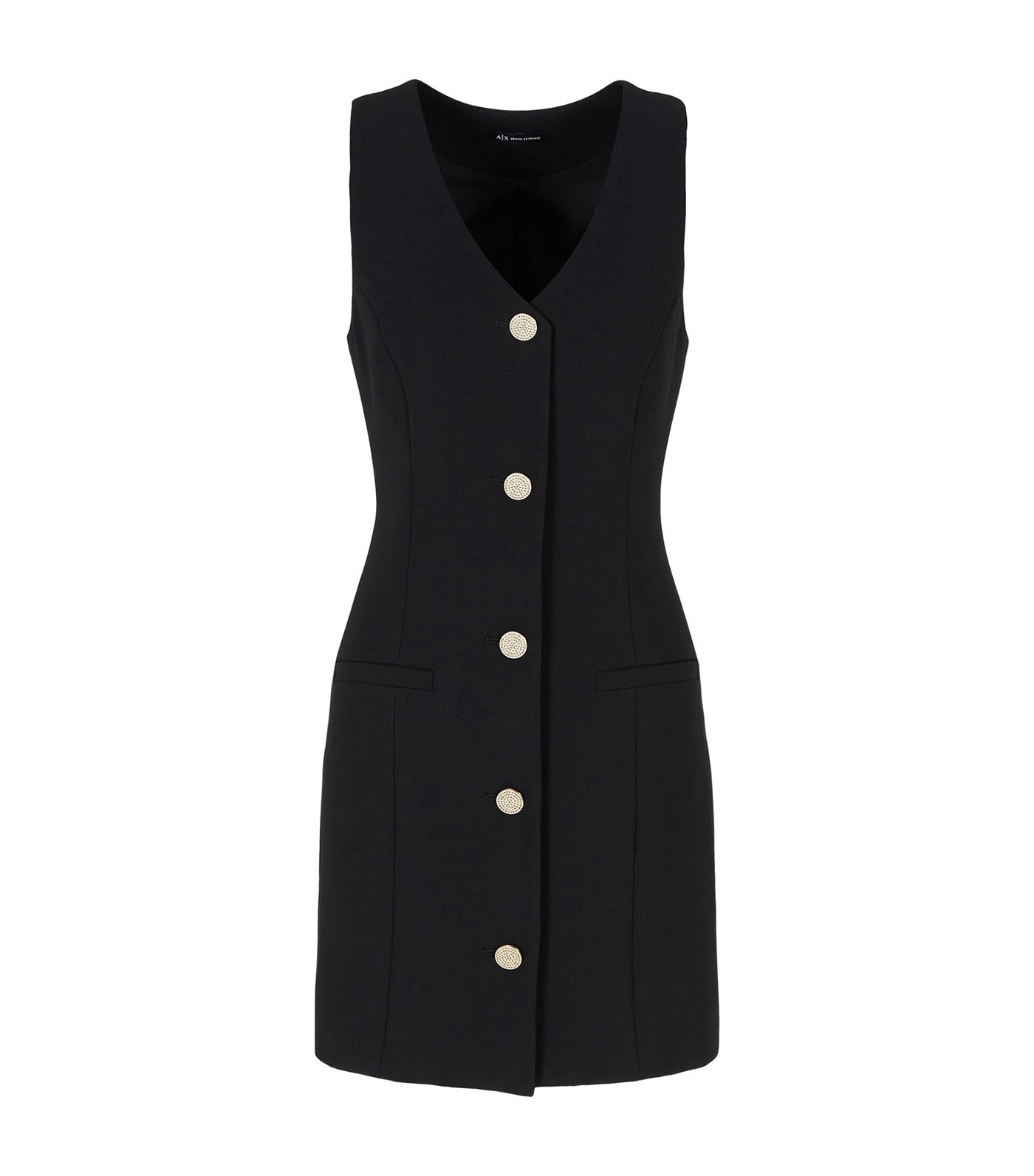 Short Poplin Dress Black