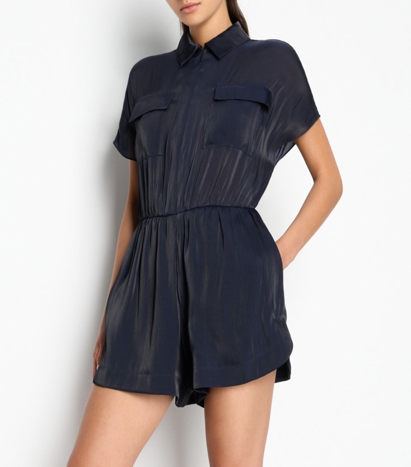 Short-Sleeved Jumpsuit Blueberry Jelly