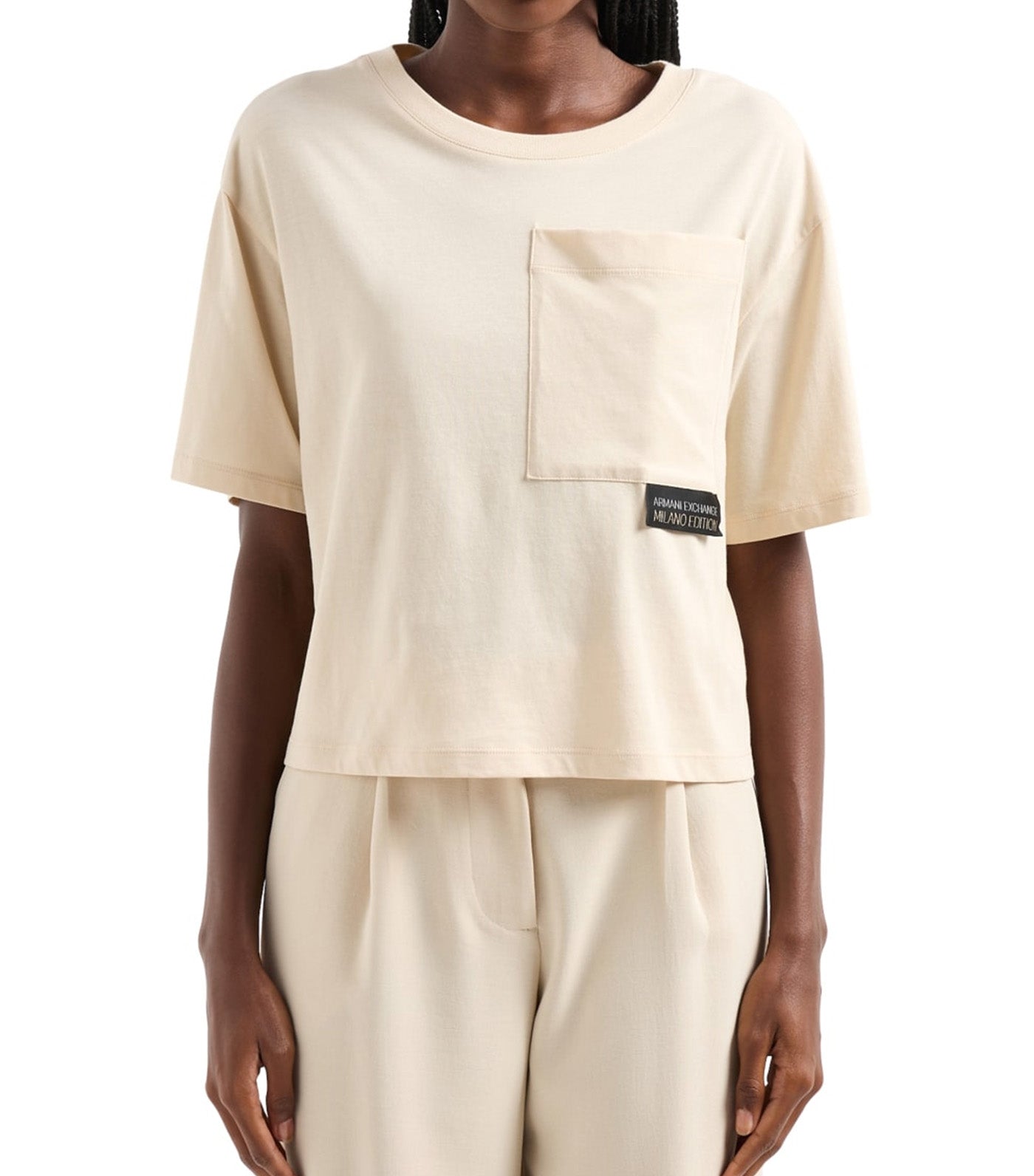 Cropped T-Shirt Mono Logo Dusty Ground