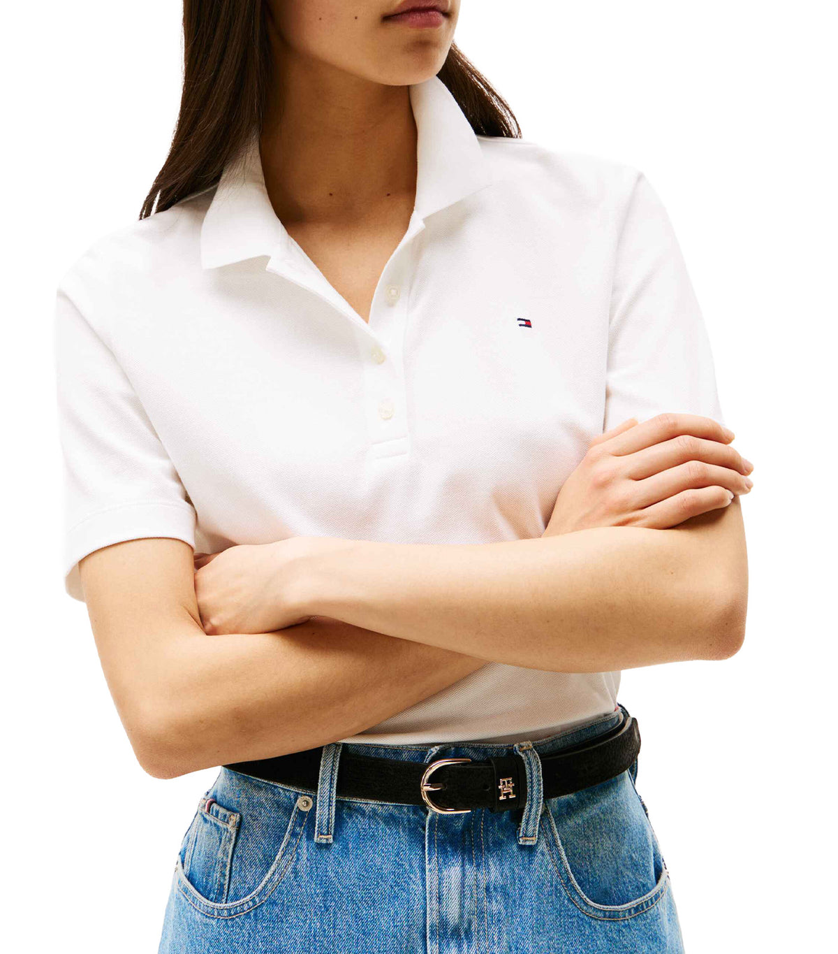 Women's 1985 Reg Pique S/S Polo Ecru