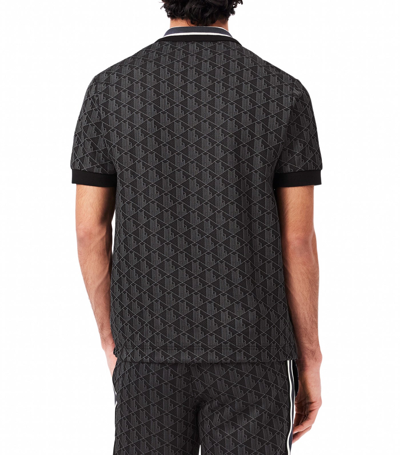 Classic Fit Contrast Collar Monogram Motif Polo Shirt