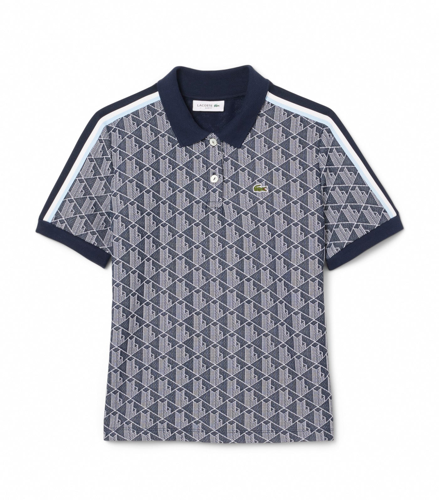 Slim Fit Monogram Jacquard Polo Shirt