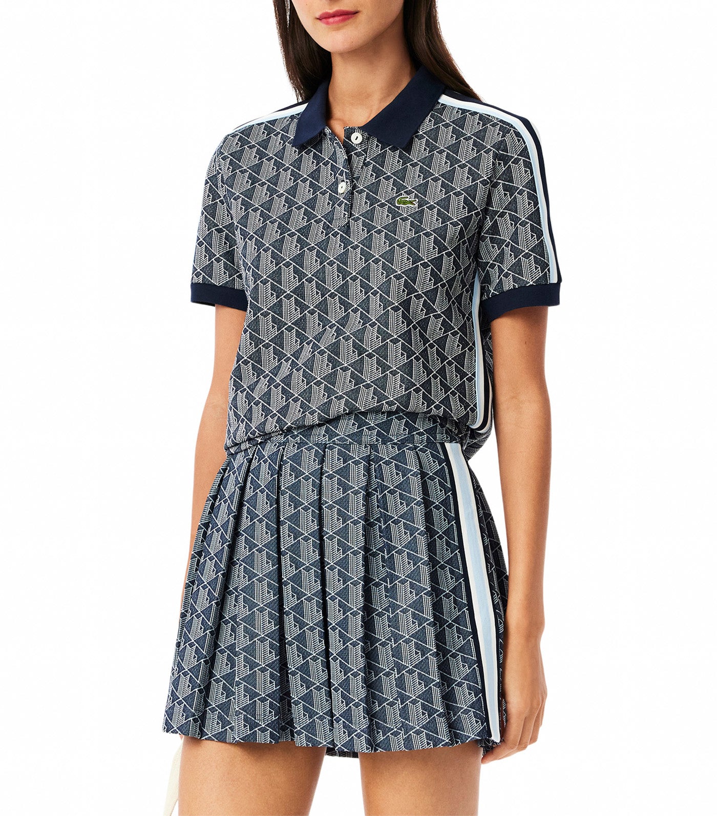 Slim Fit Monogram Jacquard Polo Shirt