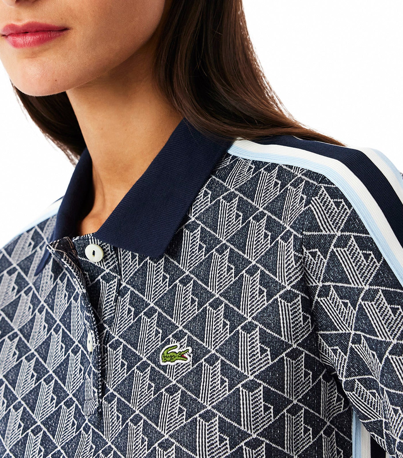 Slim Fit Monogram Jacquard Polo Shirt