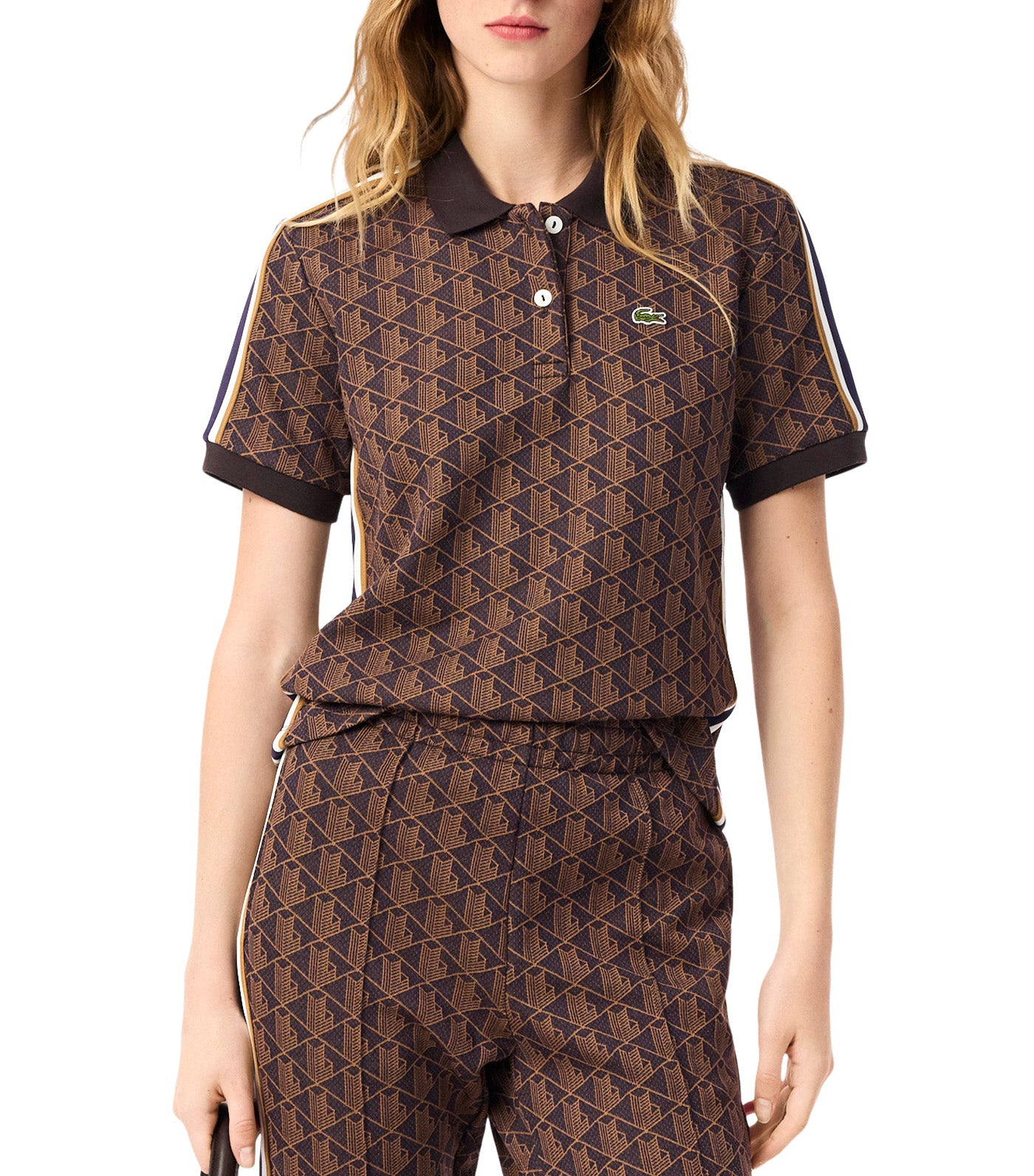 Slim Fit Monogram Jacquard Polo Shirt