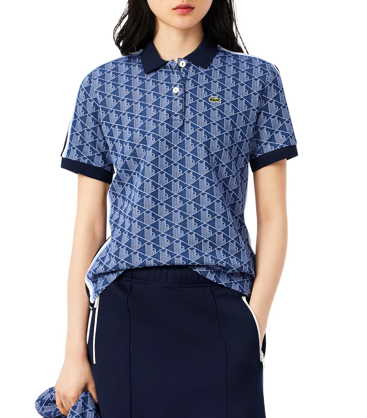 Slim Fit Monogram Jacquard Polo Shirt