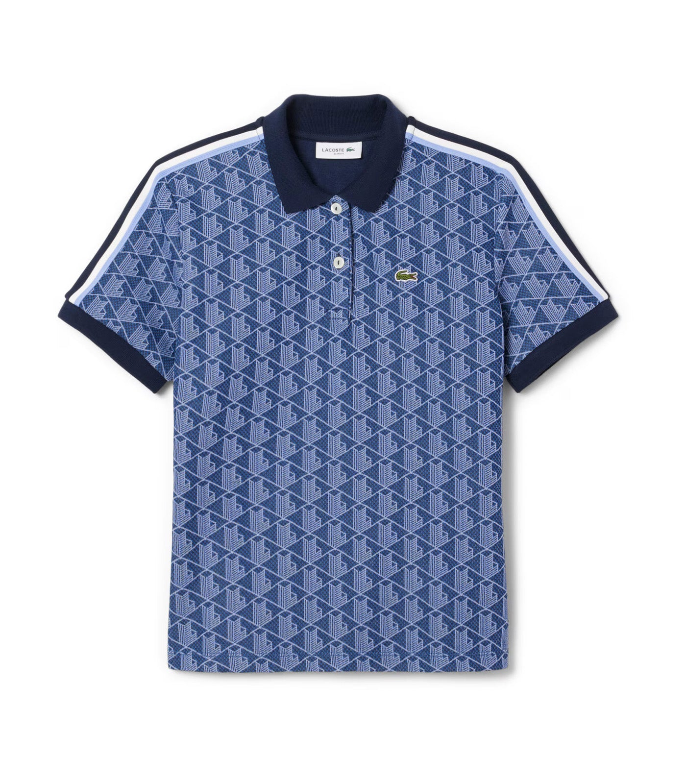 Slim Fit Monogram Jacquard Polo Shirt