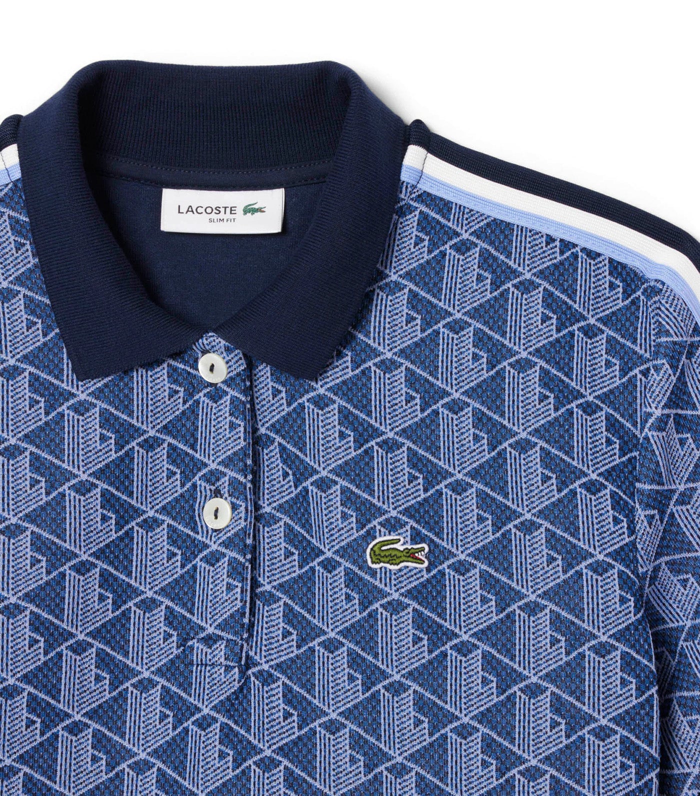 Slim Fit Monogram Jacquard Polo Shirt