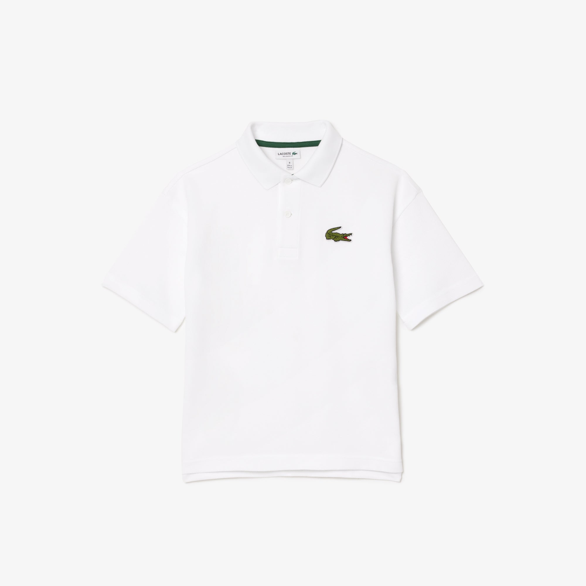 Bouclé Petit Piqué Polo Shirt White