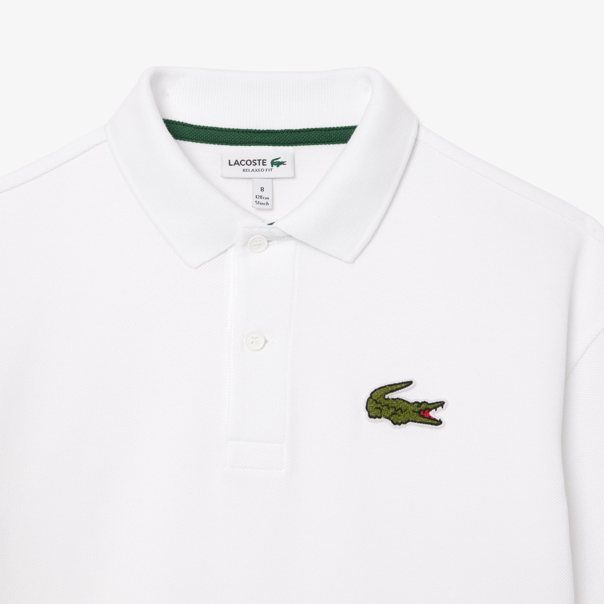 Bouclé Petit Piqué Polo Shirt White