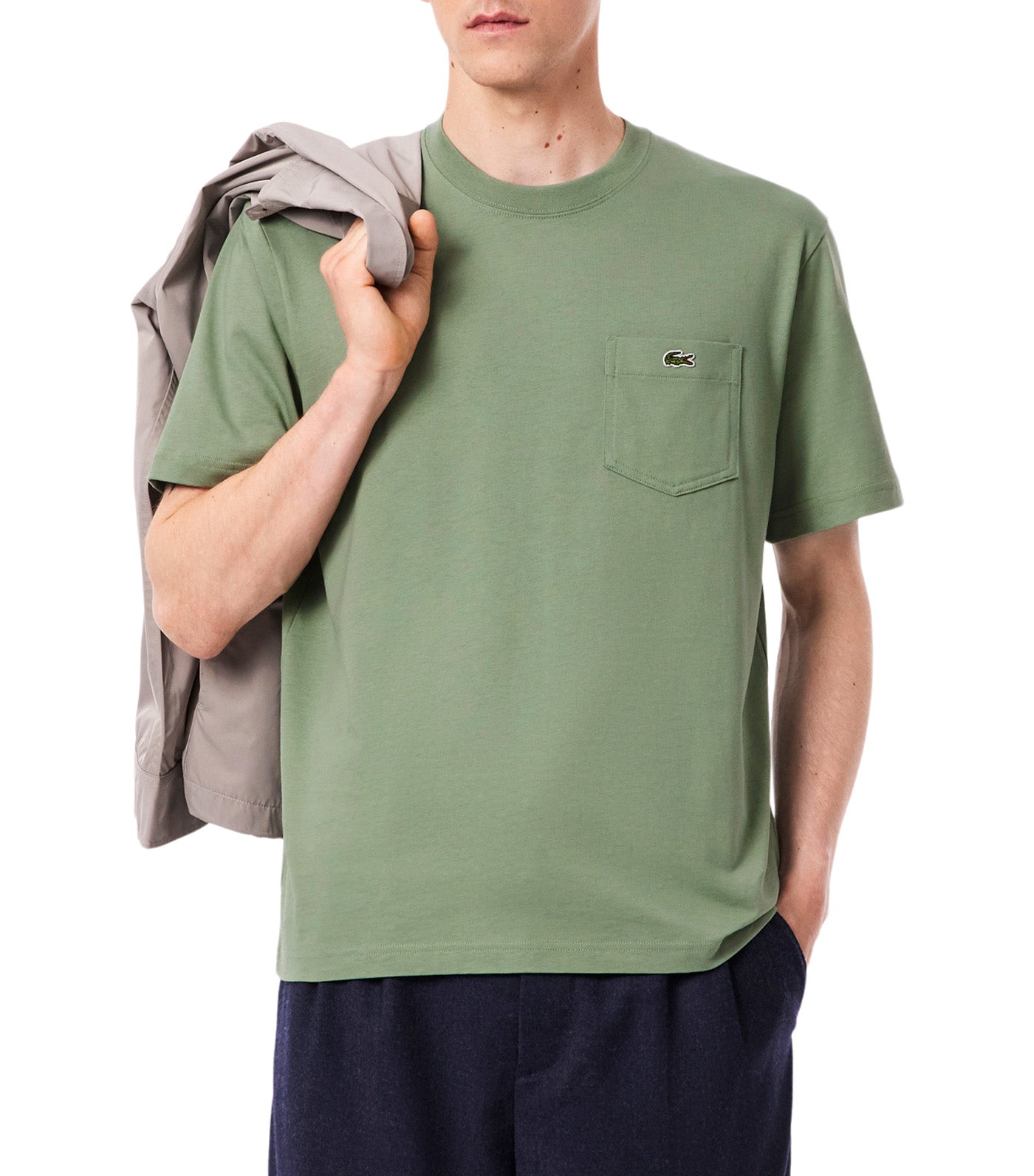 Cotton T-shirt with Breast Pocket