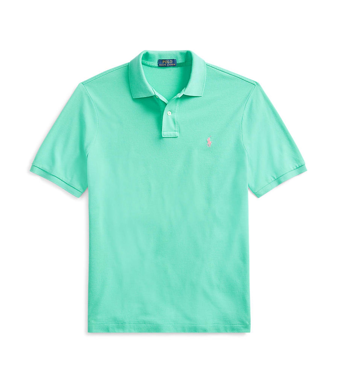 Men's Custom Slim Fit Mesh Polo Shirt Sunset Green