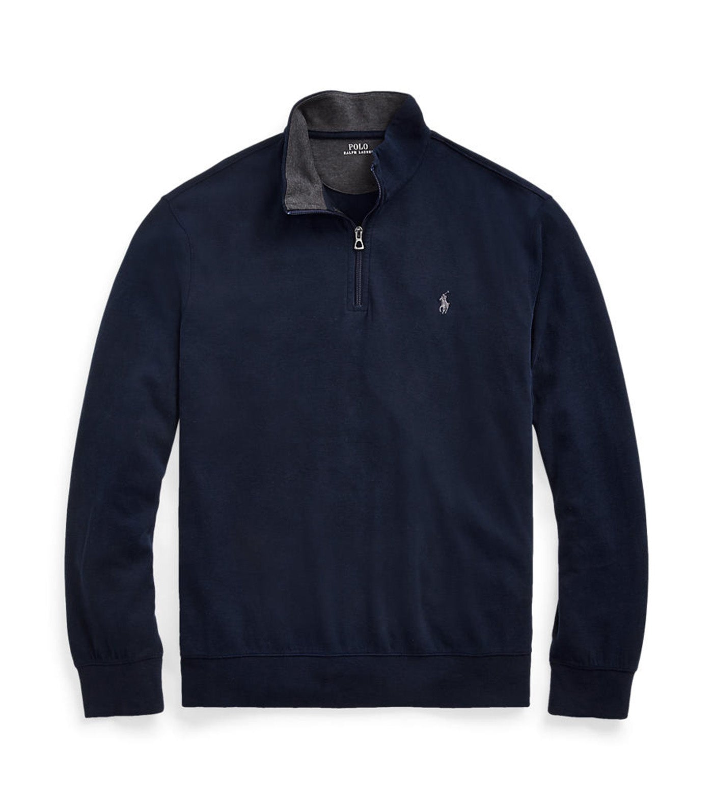 Men's Luxury Jersey Quarter-Zip Pullover Aviator Navy