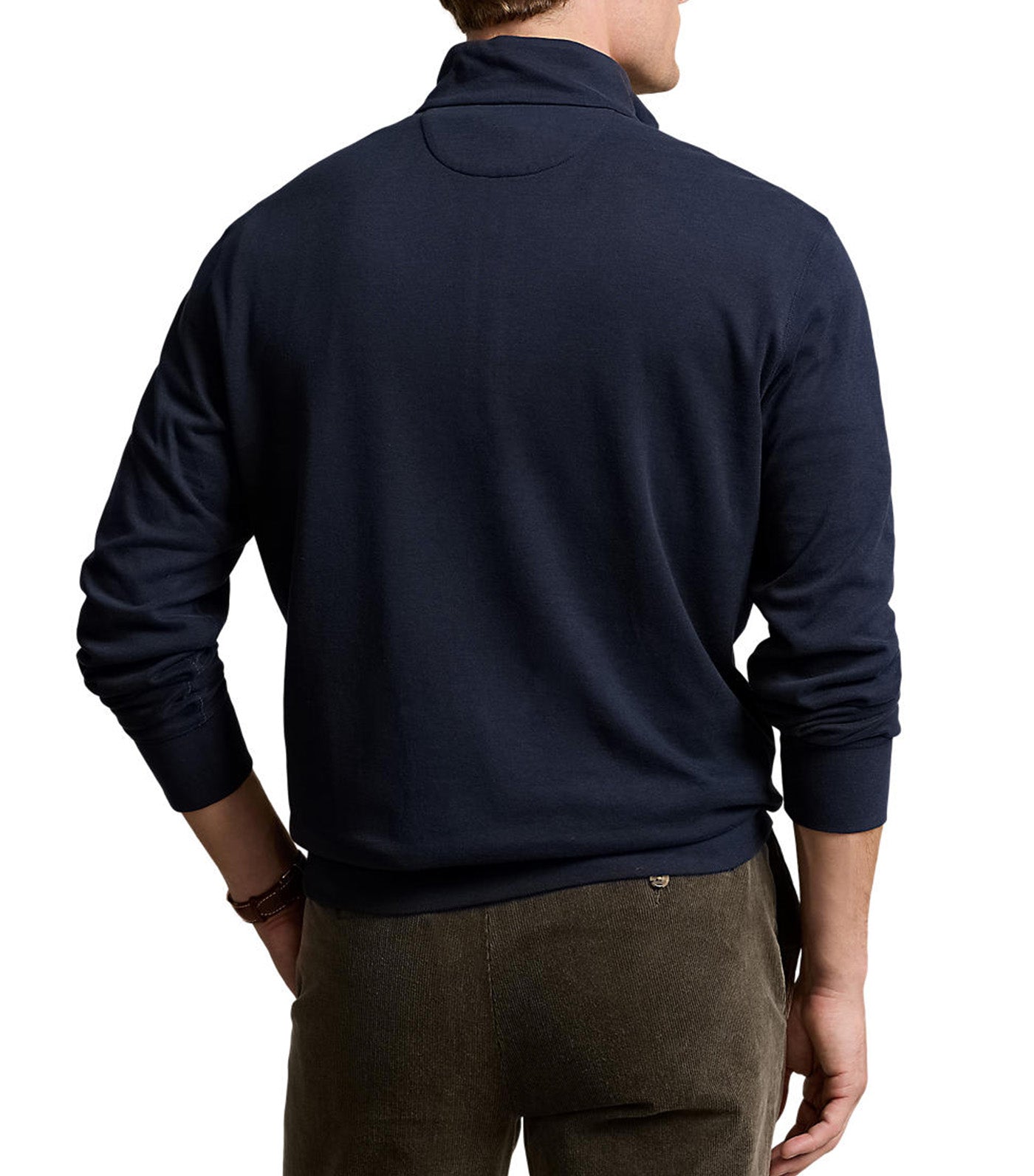 Men's Luxury Jersey Quarter-Zip Pullover Aviator Navy