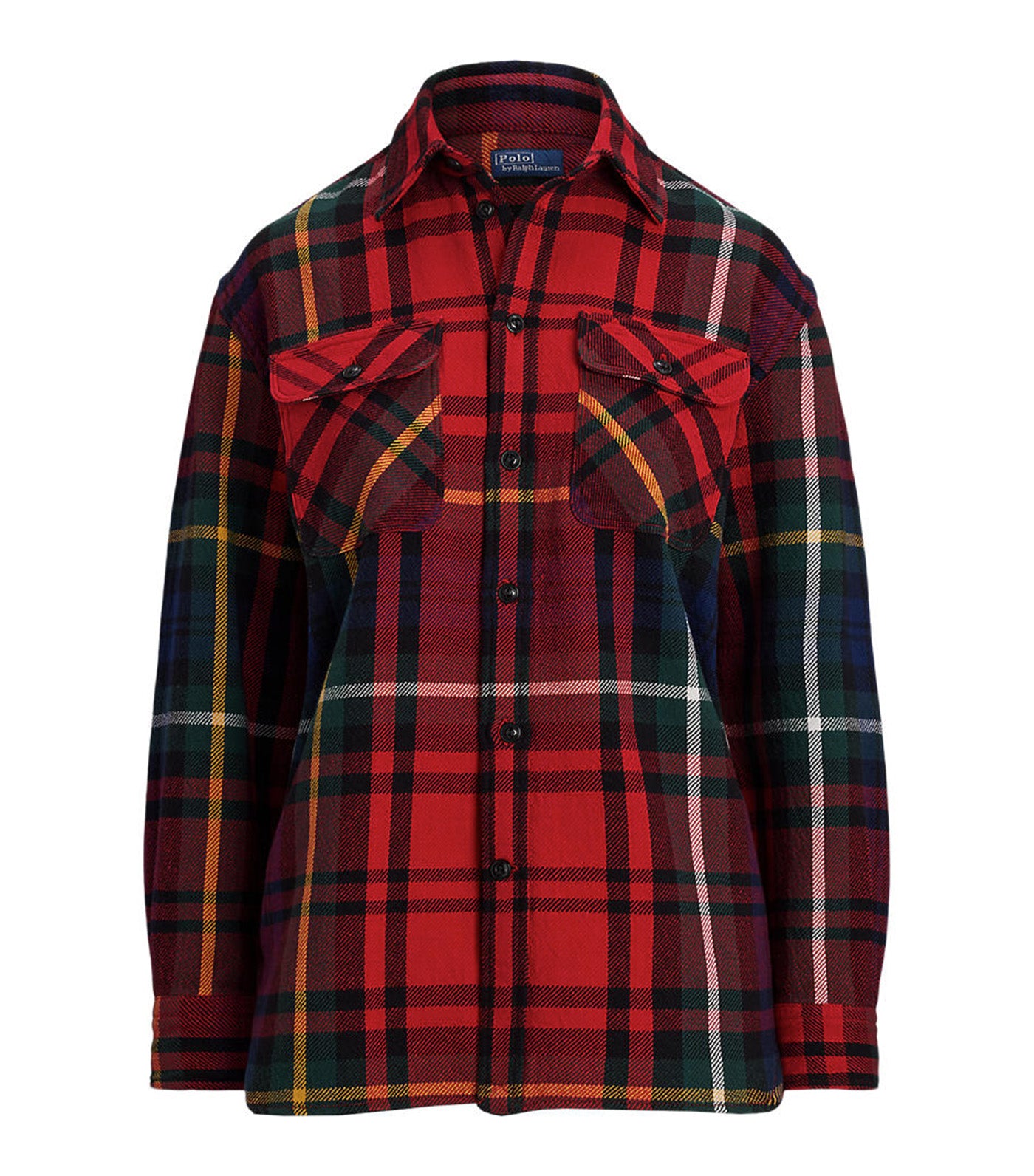 Women's Relaxed Fit Plaid Cotton Twill Shirt Red