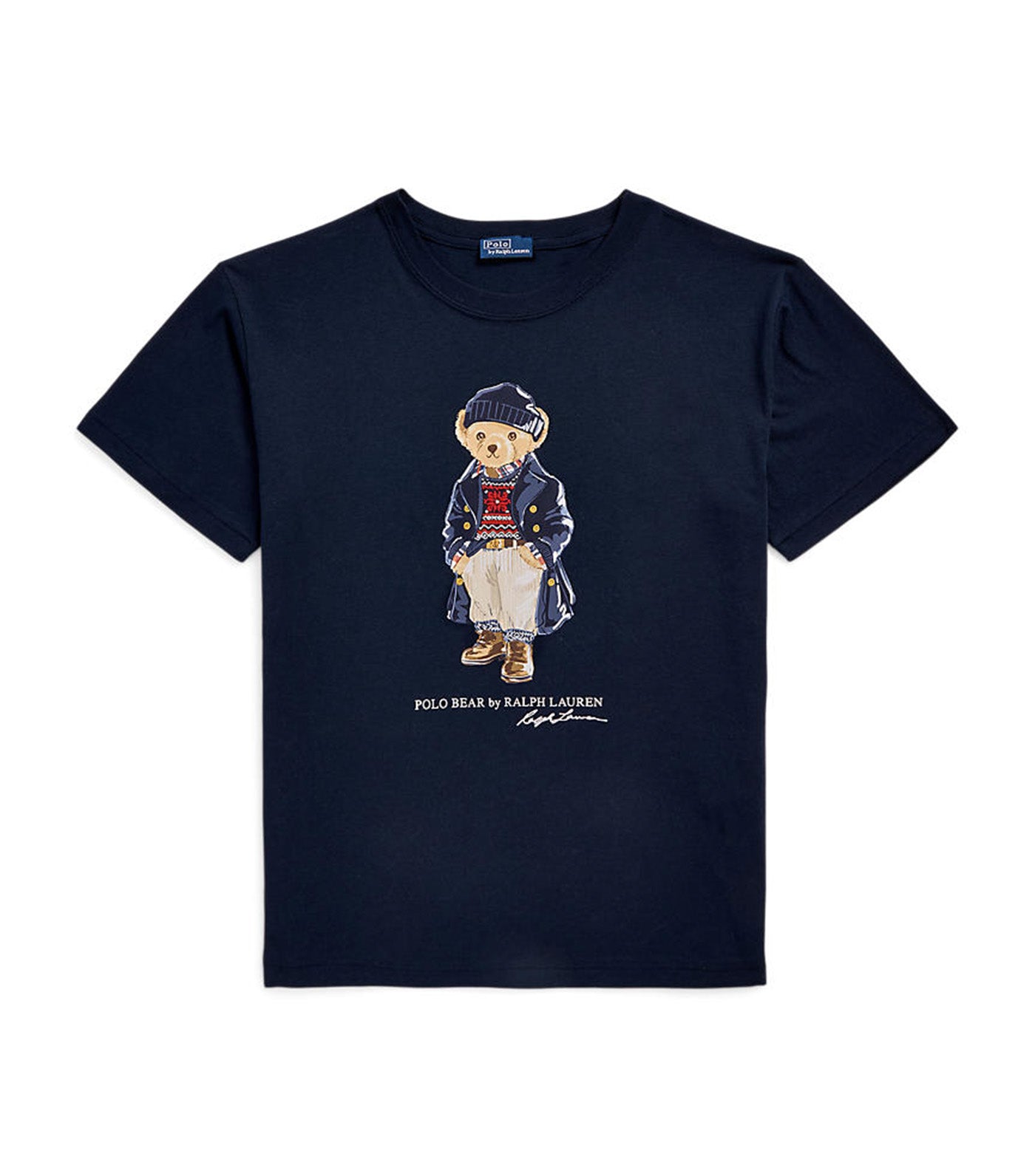 Women's Polo Bear Logo Cotton Jersey Tee Worth Navy