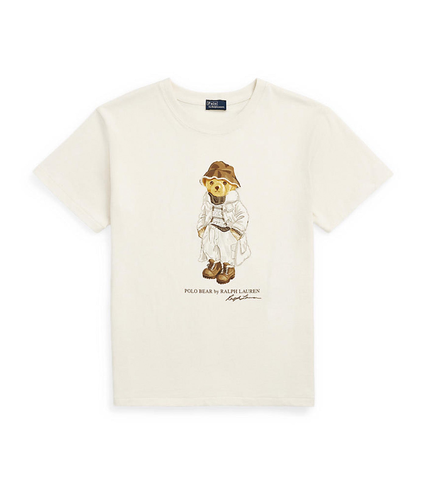 Women's Polo Bear Logo Cotton Jersey Tee Deckwash White