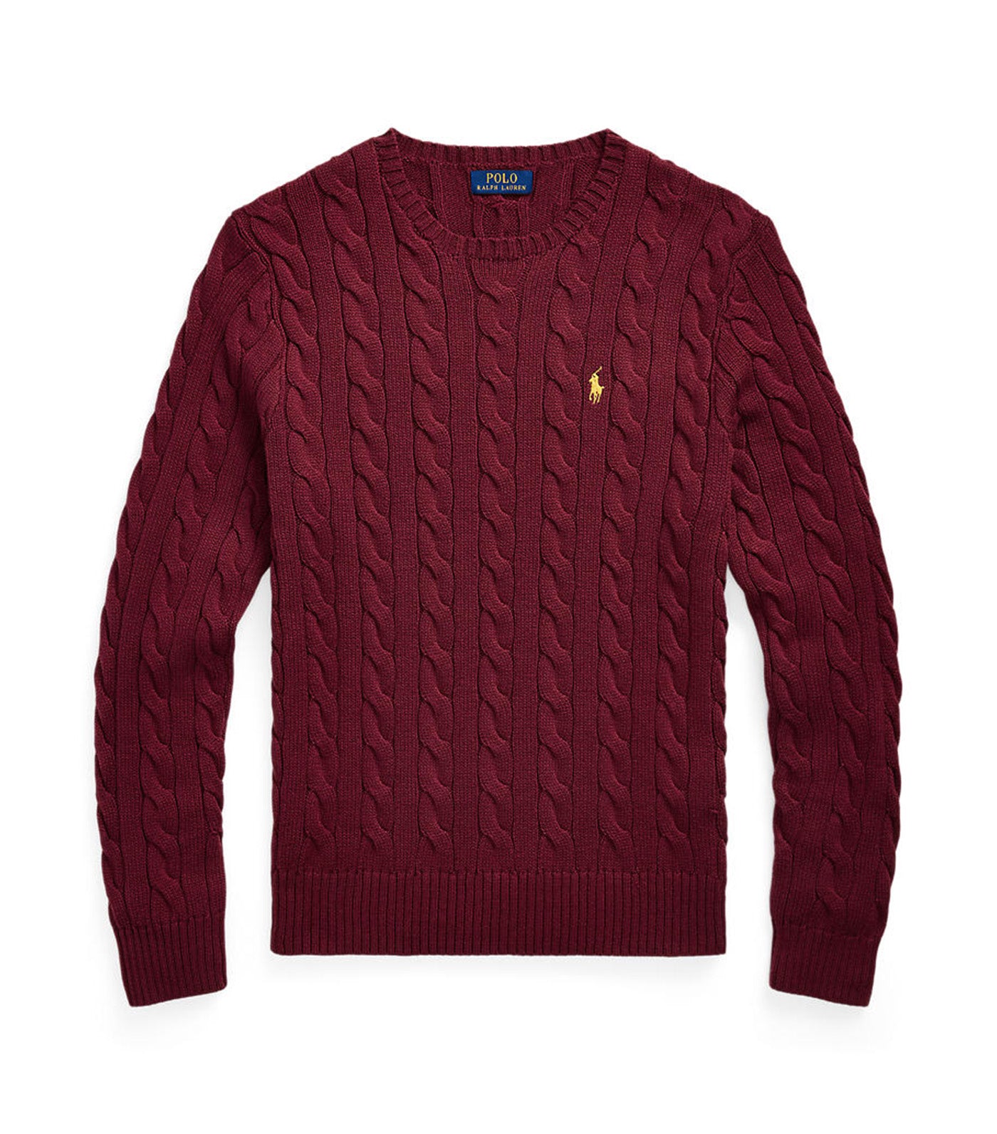 Men's Cable-Knit Cotton Sweater Red Carpet