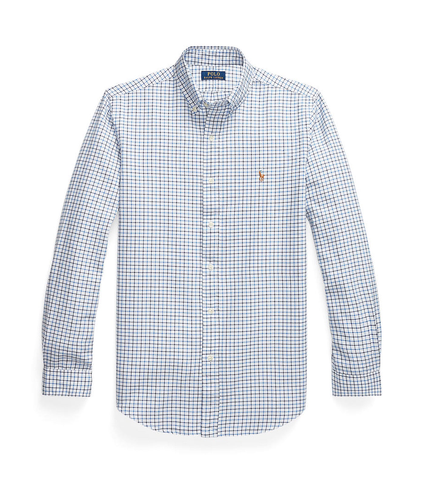 Men's Custom Fit Tattersall Oxford Shirt Multi/White