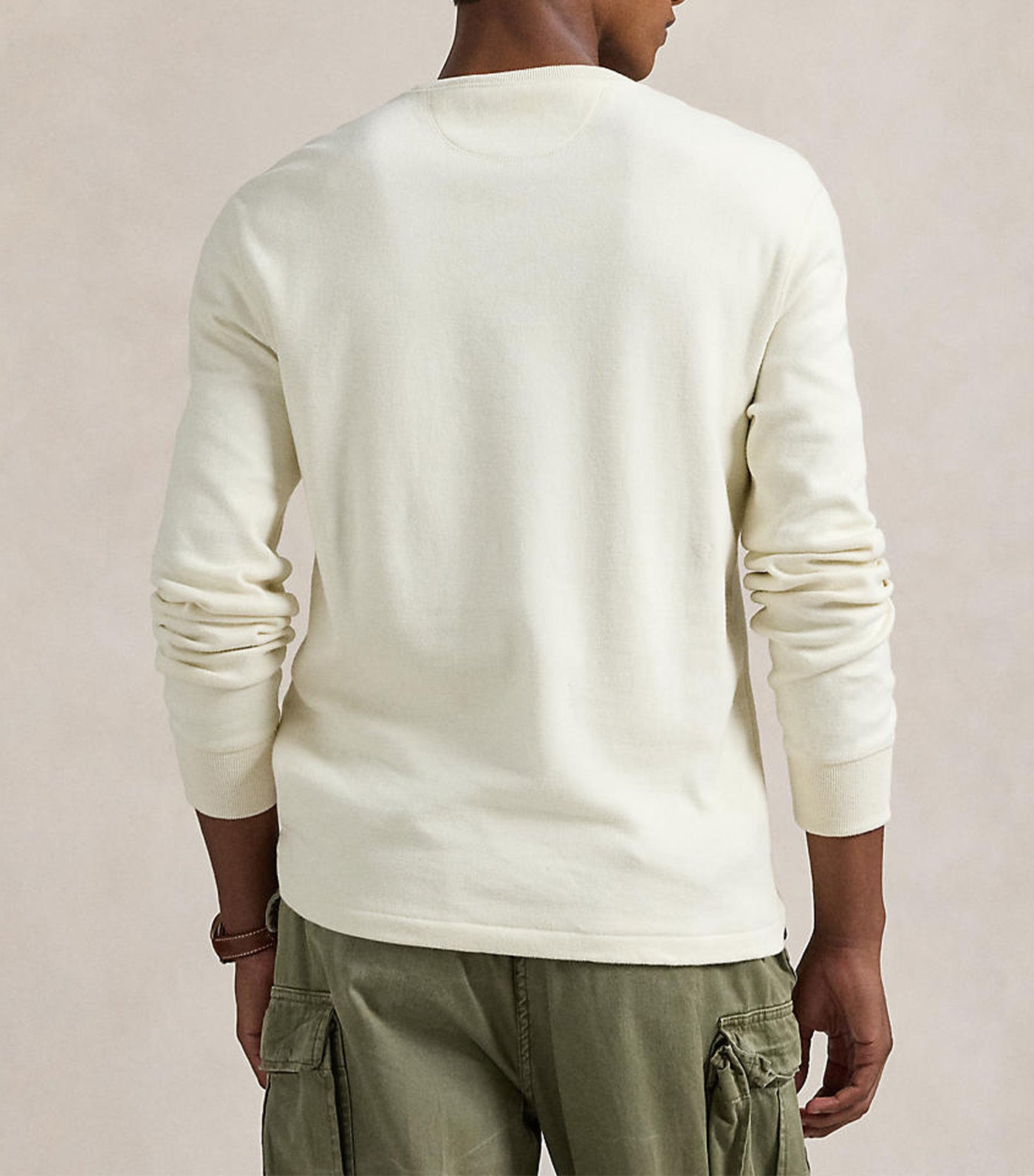 Men's Moleskin Henley Shirt Herbal Milk