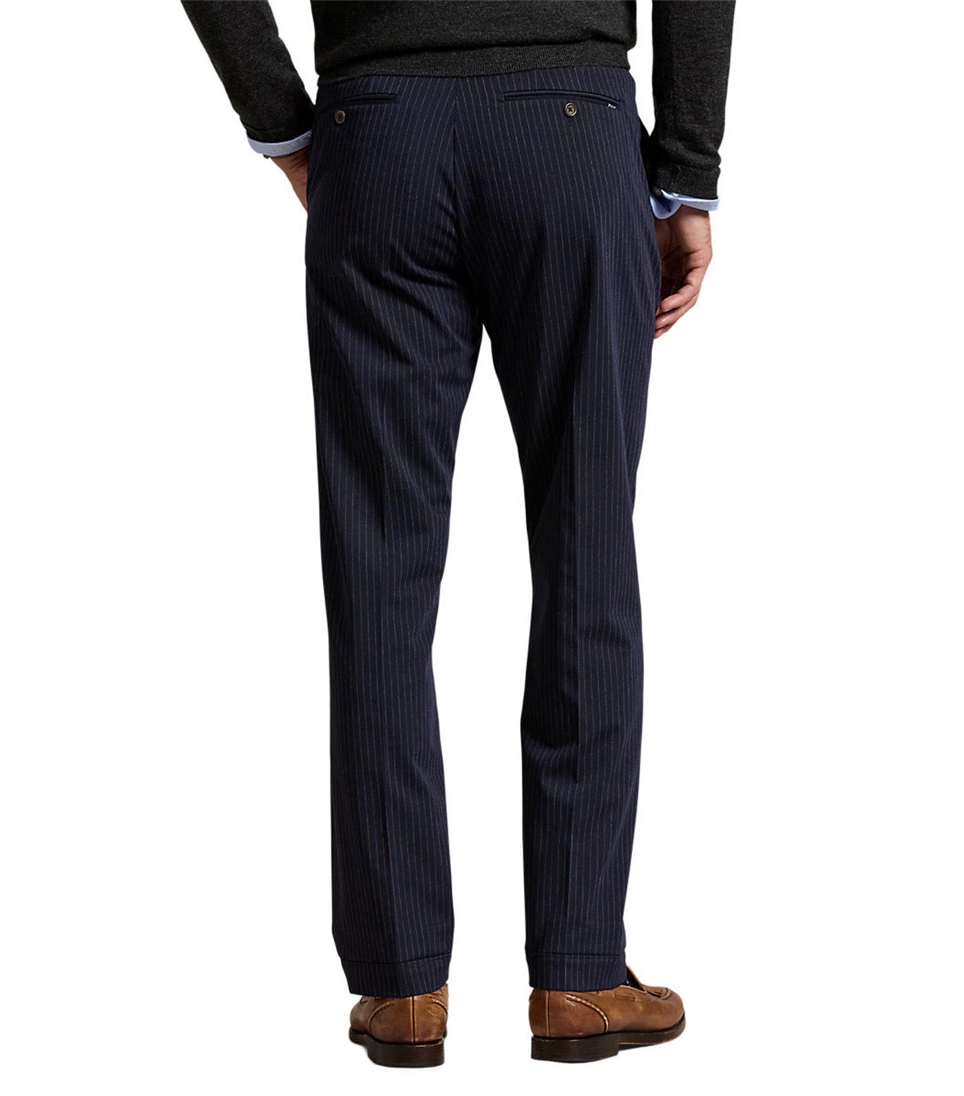 Men's Slim Fit Performance Twill Pant Navy Pinstripe