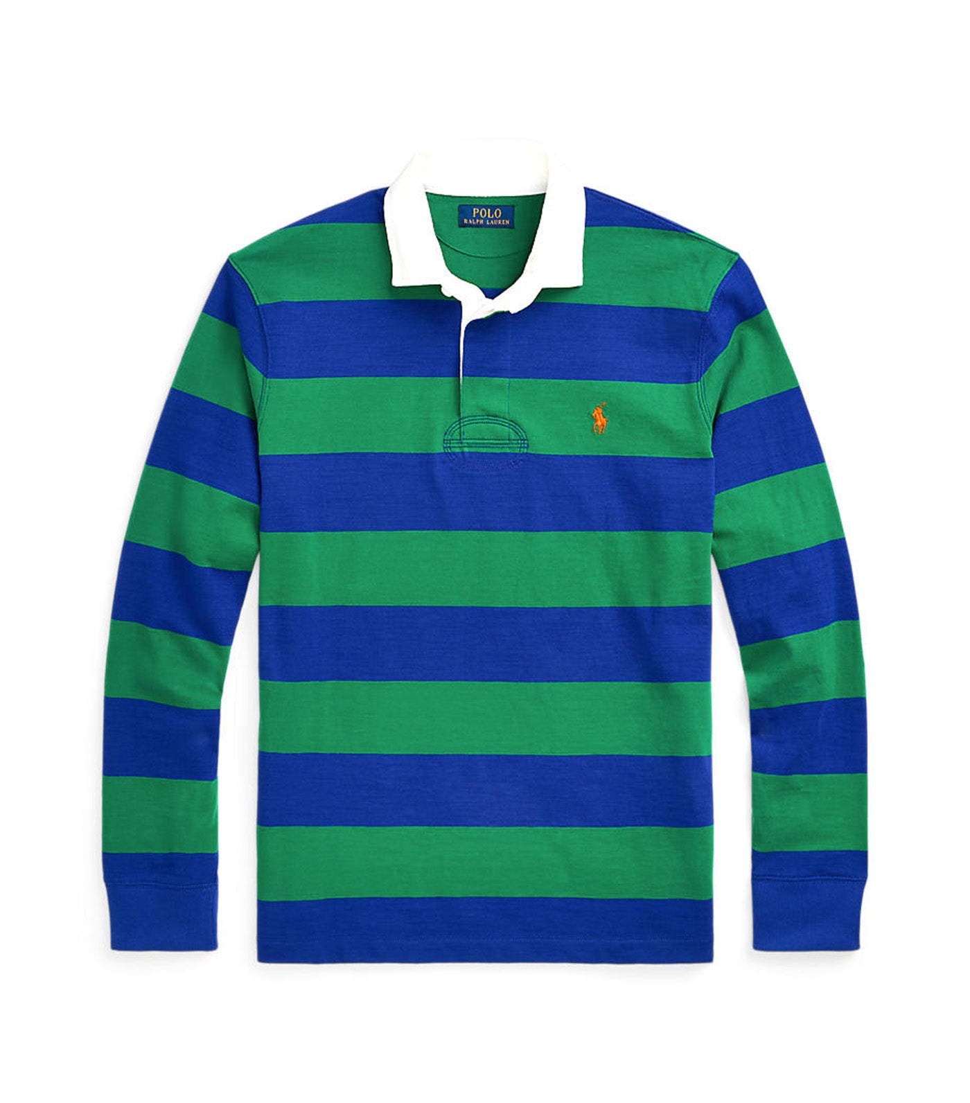 Men's The Iconic Rugby Shirt Athletic Green/Classic Azure