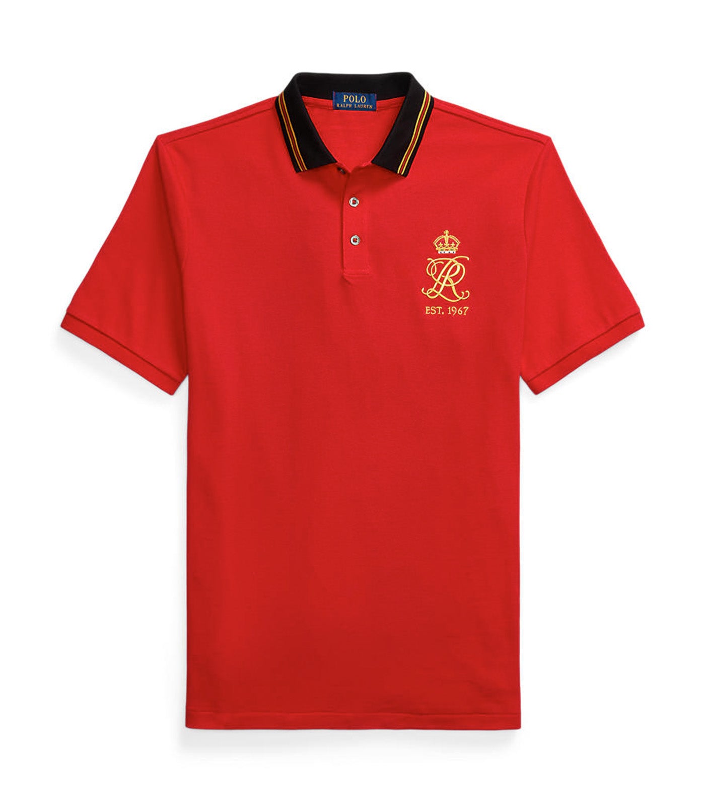 Men's Classic Fit Crest Mesh Polo Shirt Red