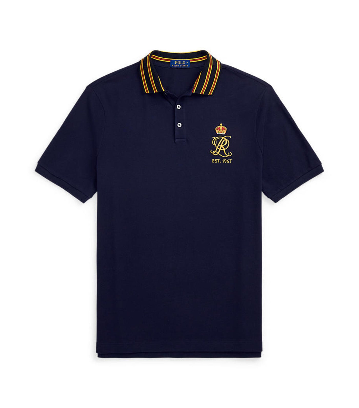 Men's Classic Fit Crest Mesh Polo Shirt RL Navy