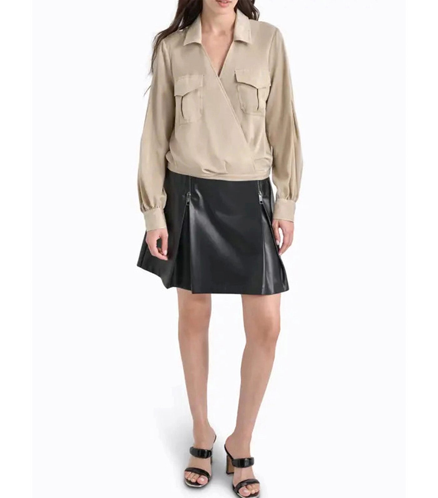 Wrap Shirt Brown-Light