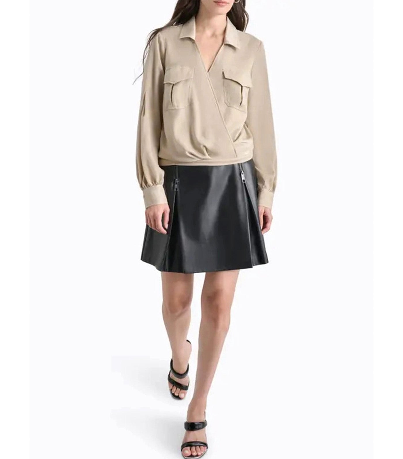 Wrap Shirt Brown-Light