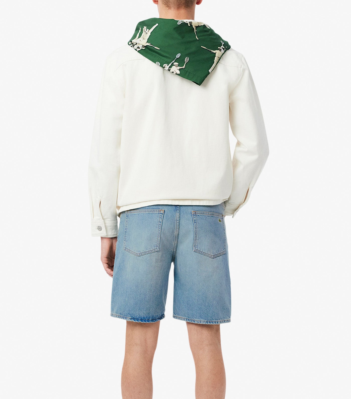 Straight Fit Denim Bermuda Shorts