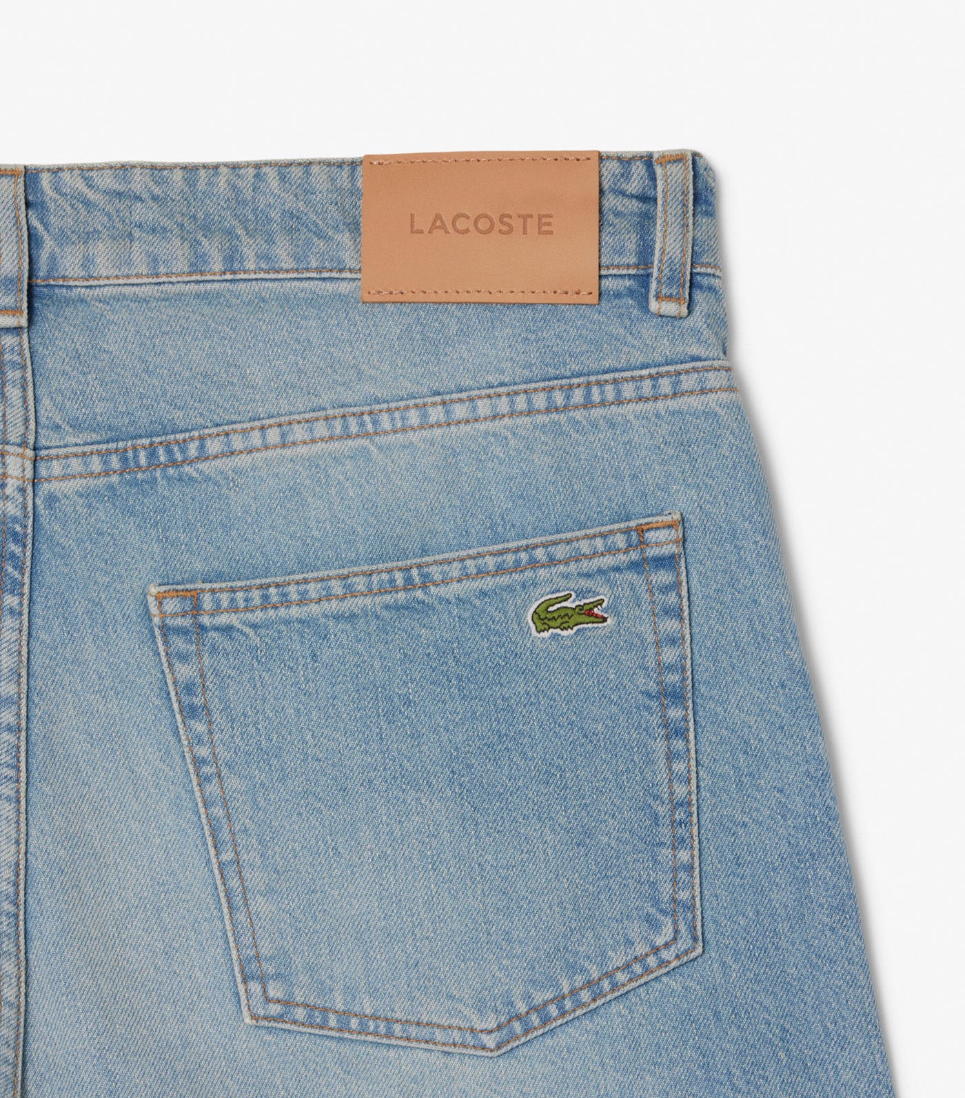 Straight Fit Denim Bermuda Shorts