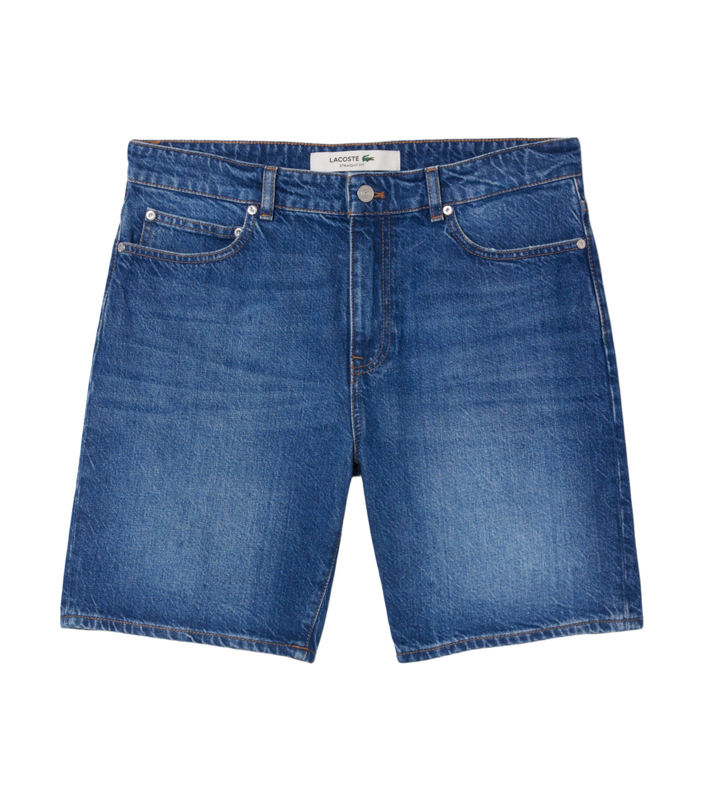 Straight Fit Denim Bermuda Shorts